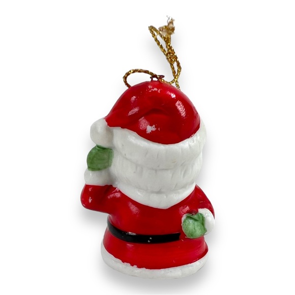 Vintage 80's Homco Home Interior Mini Santa Christmas Ornament 2.2" Porcelain - Picture 4 of 9